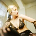 ノンワイヤーロングブラ<br>ツイストブラック<br>M/L展開10